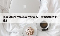 王者荣耀小学生怎么评价大人（王者荣耀小学生）