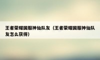 王者荣耀国服神仙队友（王者荣耀国服神仙队友怎么获得）