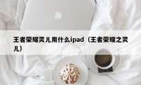 王者荣耀灵儿用什么ipad（王者荣耀之灵儿）