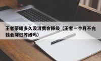 王者荣耀多久没消费会降级（王者一个月不充钱会降低等级吗）