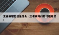 王者荣耀觉悟是什么（王者荣耀的觉悟在哪里）