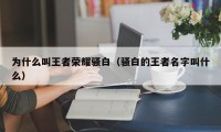 为什么叫王者荣耀骚白（骚白的王者名字叫什么）