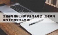 王者荣耀图标上的数字是什么意思（王者荣耀图片上的数字什么意思）