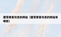 遭受黑客攻击的网站（遭受黑客攻击的网站有哪些）