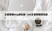 王者荣耀wsg俱乐部（wb王者荣耀俱乐部）