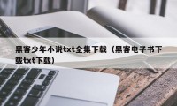 黑客少年小说txt全集下载（黑客电子书下载txt下载）