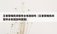 王者荣耀房间暂停会有回放吗（王者荣耀房间暂停会有回放吗视频）