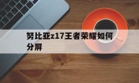 努比亚z17王者荣耀如何分屏（vivox27王者荣耀怎么分屏）