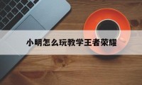 小明怎么玩教学王者荣耀（王者荣耀小明使用技巧）