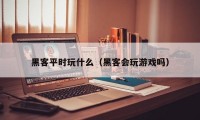 黑客平时玩什么（黑客会玩游戏吗）