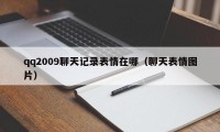 qq2009聊天记录表情在哪（聊天表情图片）