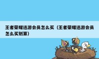 王者荣耀迅游会员怎么买（王者荣耀迅游会员怎么买划算）