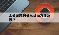 王者荣耀实名认证后为什么没了（王者荣耀实名认证消失了）