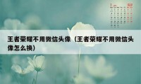 王者荣耀不用微信头像（王者荣耀不用微信头像怎么换）