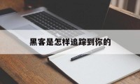 黑客是怎样追踪到你的（黑客是如何被找到的）