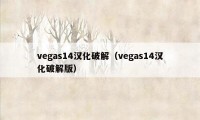 vegas14汉化破解（vegas14汉化破解版）