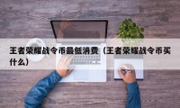 王者荣耀战令币最低消费（王者荣耀战令币买什么）