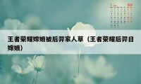 王者荣耀嫦娥被后羿家人草（王者荣耀后羿日嫦娥）