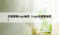 王者荣耀csgo抽奖（csgo在哪里抽奖）