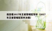 我想看2017年王者荣耀冠军杯（2017年王者荣耀冠军杯决赛）