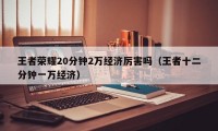 王者荣耀20分钟2万经济厉害吗（王者十二分钟一万经济）