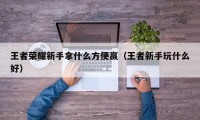 王者荣耀新手拿什么方便赢（王者新手玩什么好）