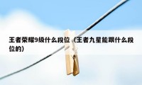 王者荣耀9级什么段位（王者九星能跟什么段位的）