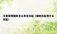 王者荣耀辅助怎么带走白起（辅助白起带什么技能）