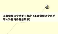 王者荣耀这个杀手不太冷（王者荣耀这个杀手不太冷孙尚香背景故事）