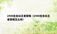 2500左右玩王者荣耀（2500左右玩王者荣耀怎么样）