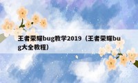 王者荣耀bug教学2019（王者荣耀bug大全教程）