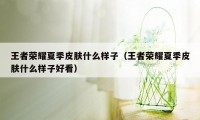 王者荣耀夏季皮肤什么样子（王者荣耀夏季皮肤什么样子好看）