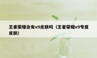 王者荣耀会有v9皮肤吗（王者荣耀v9专属皮肤）