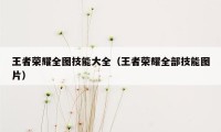 王者荣耀全图技能大全（王者荣耀全部技能图片）