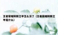 王者荣耀荆棘之甲怎么没了（王者荣耀荆棘之甲是什么）