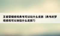 王者荣耀修炼典韦可以玩什么皮肤（典韦的梦境修炼可以体验什么皮肤?）