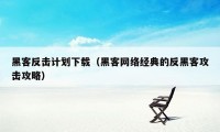 黑客反击计划下载（黑客网络经典的反黑客攻击攻略）