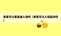 黑客可以看直播入侵吗（黑客可以入侵监控吗）