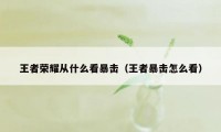 王者荣耀从什么看暴击（王者暴击怎么看）