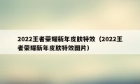 2022王者荣耀新年皮肤特效（2022王者荣耀新年皮肤特效图片）