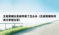 王者荣耀玩家被举报了怎么办（王者荣耀如何再次举报玩家）