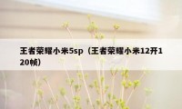 王者荣耀小米5sp（王者荣耀小米12开120帧）