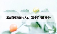 王者荣耀集结令入口（王者荣耀集结号）