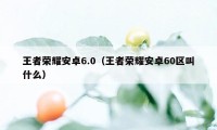 王者荣耀安卓6.0（王者荣耀安卓60区叫什么）