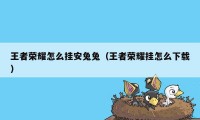 王者荣耀怎么挂安兔兔（王者荣耀挂怎么下载）