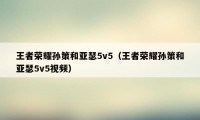 王者荣耀孙策和亚瑟5v5（王者荣耀孙策和亚瑟5v5视频）