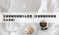 王者荣耀狂神是什么意思（王者荣耀的神装是什么意思）