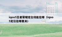 iqoo5王者荣耀定位功能在哪（iqoo5定位在哪里关）