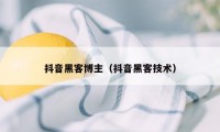 抖音黑客博主（抖音黑客技术）