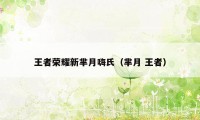 王者荣耀新芈月嗨氏（芈月 王者）